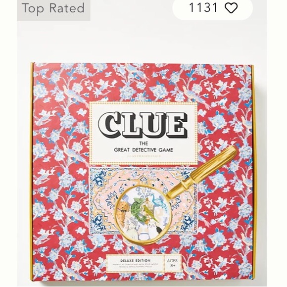 Anthropologie Deluxe Edition Clue Board Game NIB - Picture 3 of 9